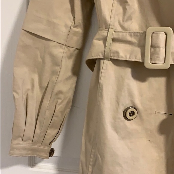 Mackage trench coat w/ leather detail classic tan - Picture 3 of 7